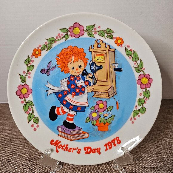 Raggedy Ann 1978 Mother's Day Collector Plate In Box Schmid 3rd Edition - Picture 4 of 11